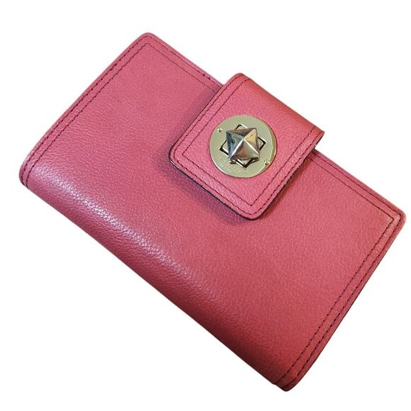 Kate spade twist lock magnetic closure pink wallet - Picture 1 of 8